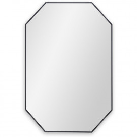 Восьмиугольное зеркало в чёрной раме Stilig M Black (Стилиг) Smal 65*97 см 